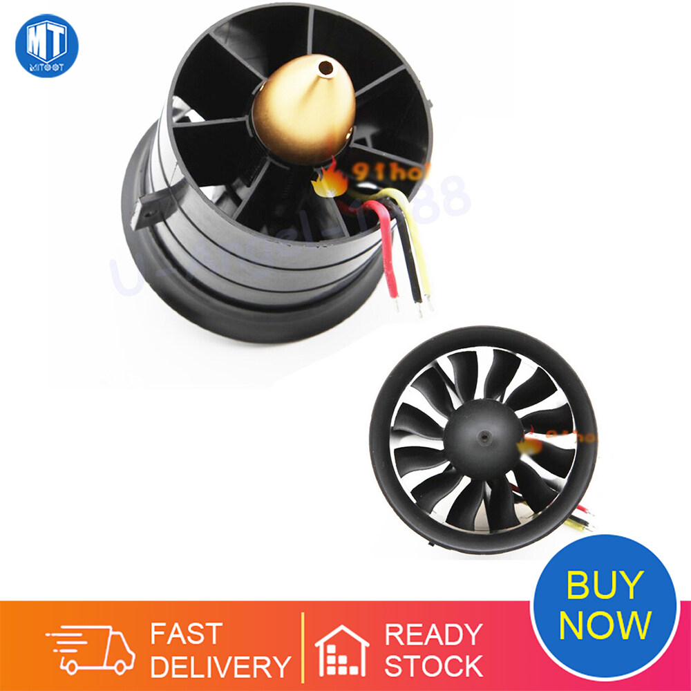 64mm 70MM 90MM 120MM 12 Blades Ducted Fan System EDF For Jet Plane with