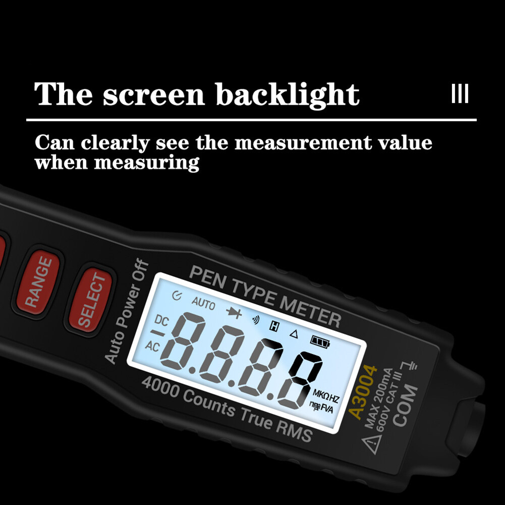 Digital Multimeter Pen Type AC DC Ammeter Voltage Resistance Capacitance Diode Continuity Meter