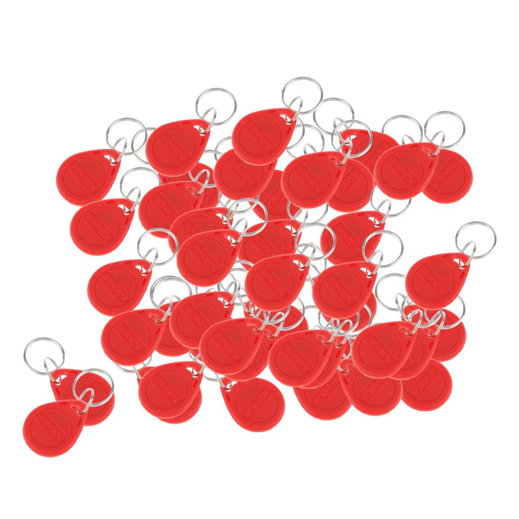 Baoblaze 50/100/150pcs keychains 125khz rfid proximity id card token tags key fobs keychains keyrings
