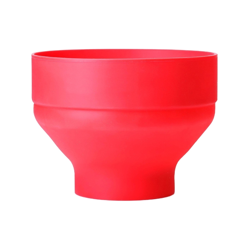 Microwave Silicone Popcorn Popper Bowl with Lid Handle Collapsible Foldable DIY Popcorn Maker Bucket Reusable Container