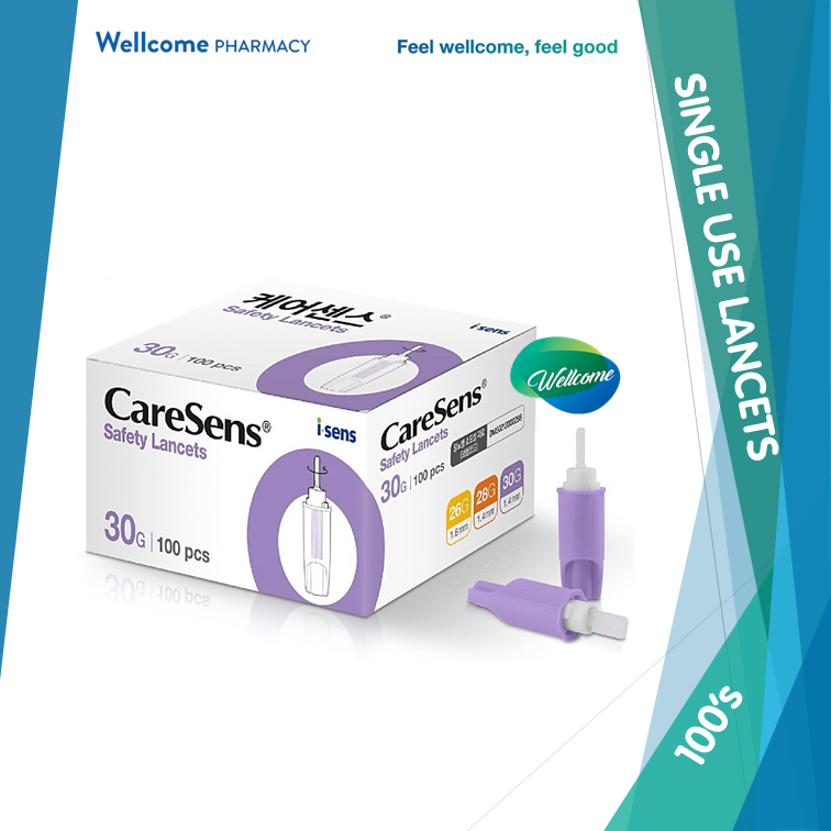 CareSens SingleUse Disposable Safety Lancets 30G 100's Lazada