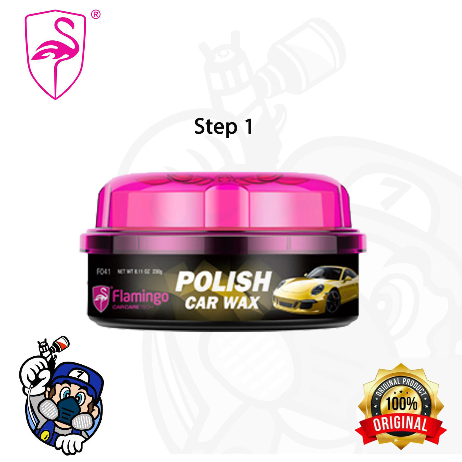 FLAMINGO Polish Car Wax / Diamond Hard Wax / Rubbing Compound