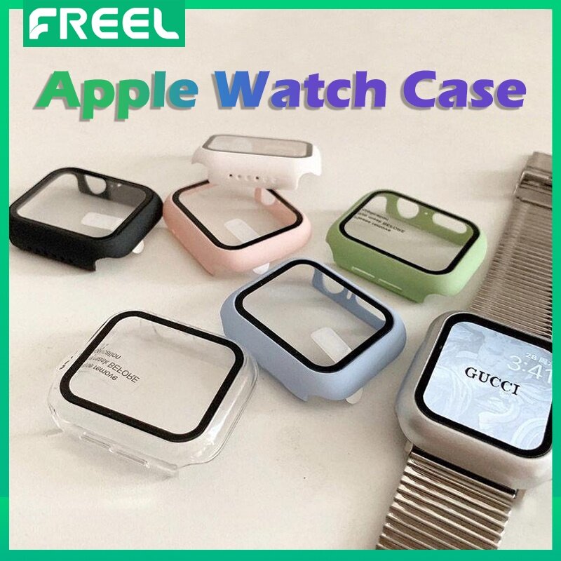 Kính + Ốp Cho Apple Watch Serie Ultra 8 7 6 SE 5 4 3 2 Ốp Đồng Hồ Thông