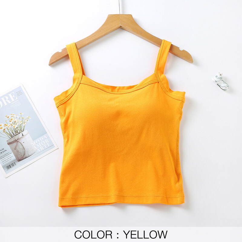 LORIOT Bra Tank Top For Women Stretchable Crop Camisole Sando Singlet Vest Sleeveless Sexy Casual Korean SA1195
