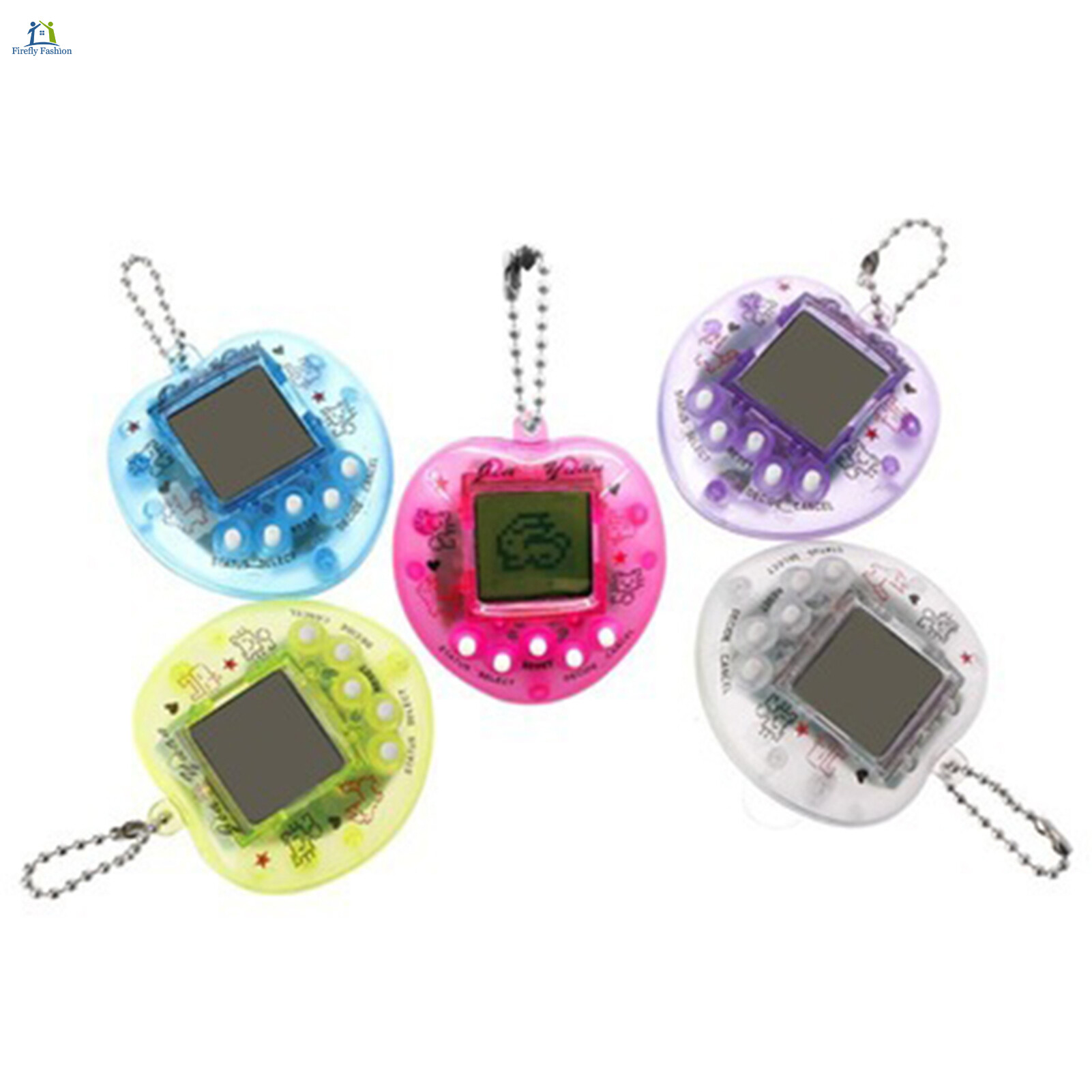 Electronic Pet Game Machine Electronic Pets Virtual Pets Keychain Handheld Game Machine For Boys Girls Adults Firefly Fashion