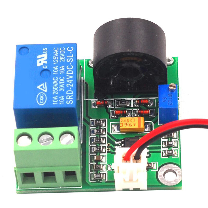 Mô-đun Cảm Biến Phát Hiện Dòng Điện Xoay Chiều 5V 12V 24V 0-5A Mô-đun Cảm Biến Đầu Ra Công Tắc 5A
