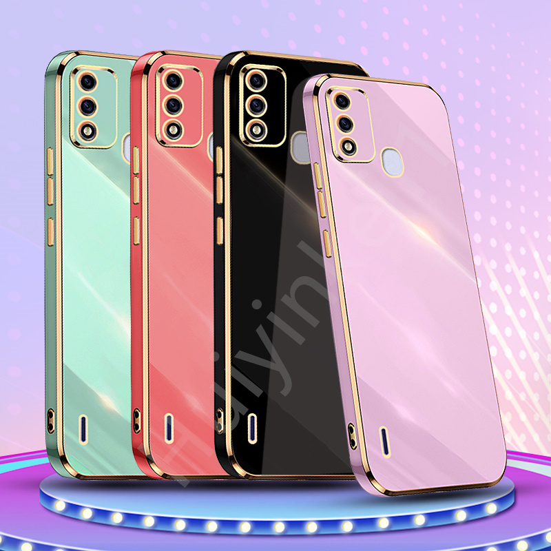 plating Case for ITEL A48 Traight Edge Electroplated Phone Case