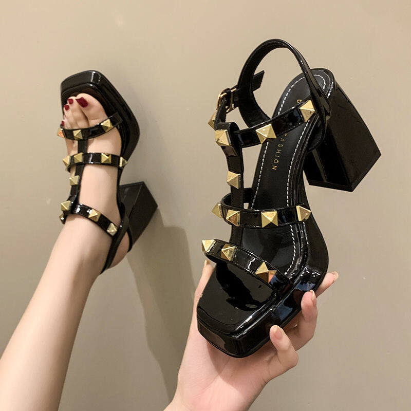 Blonshe Giày Cao Gót Cho Nữ Xăng Đan Cho Nữ Giày Cao Gót Giày Da Nữ Dép Lê Cho Nữ Dép Cao Gót Cho Nữ Dép Xỏ Ngón Giảm Giá INS Mới SH-051808