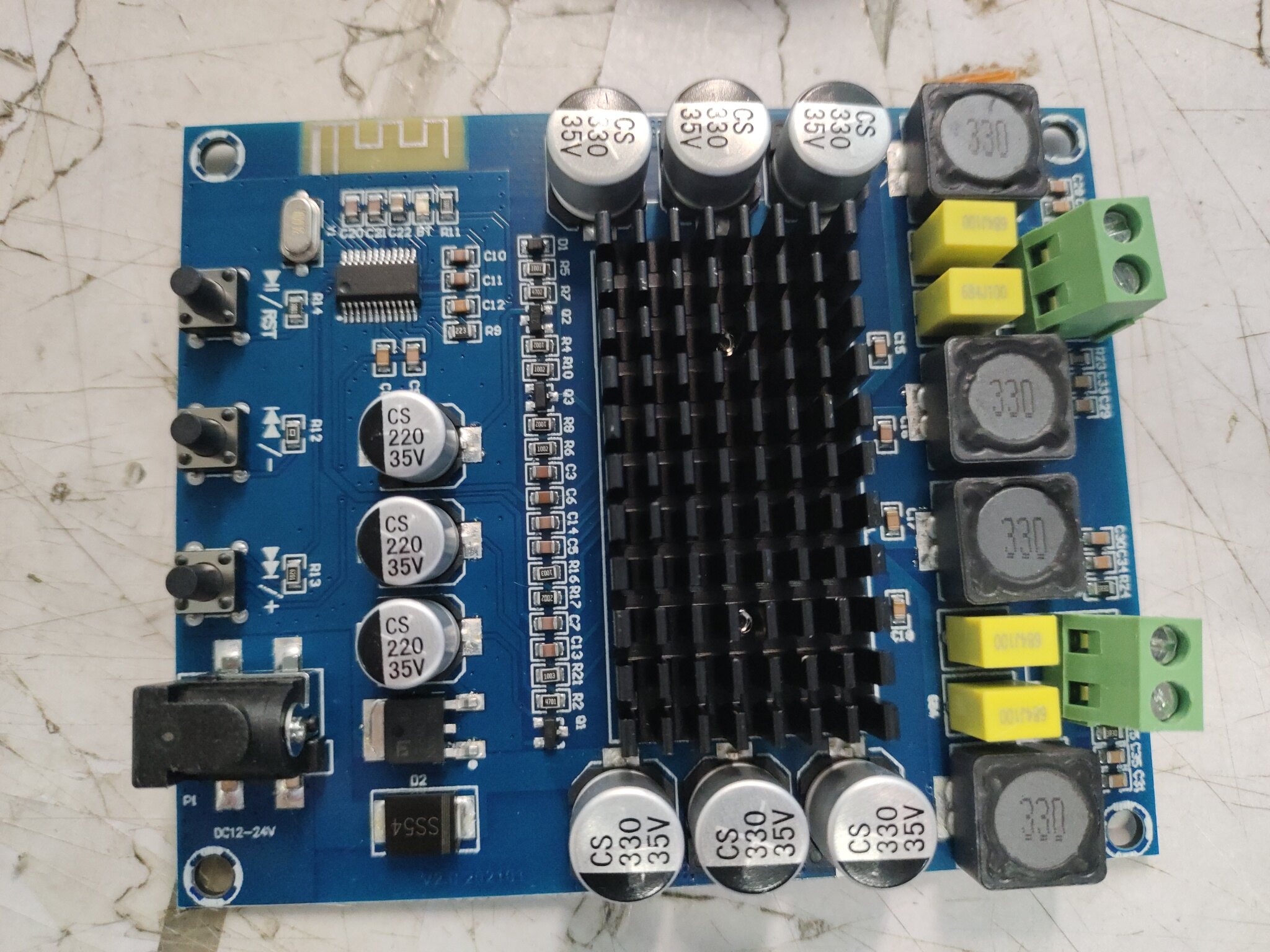 Diymore xh-m548 digital audio amplifier board, tpa3116d2 2*120w digital amplifier board module dual-channel digital audio amplifier dc12-24v