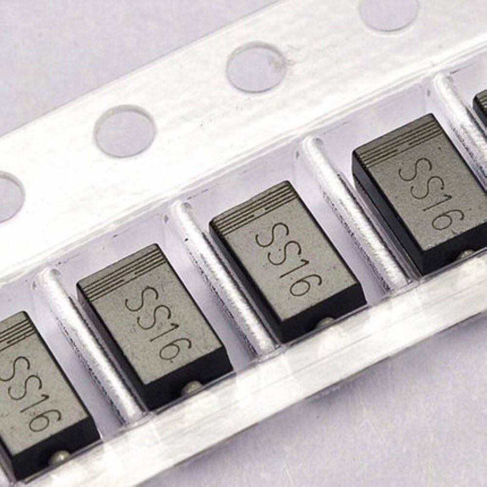 50pcs ss16 sr160 1a/60v sma do-214ac smd schottky diodes