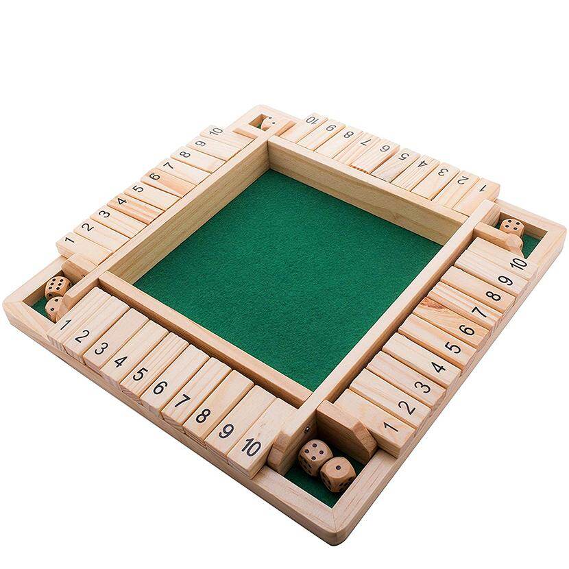 4-Way Shut The Box Dice For Drinking Party Board Game