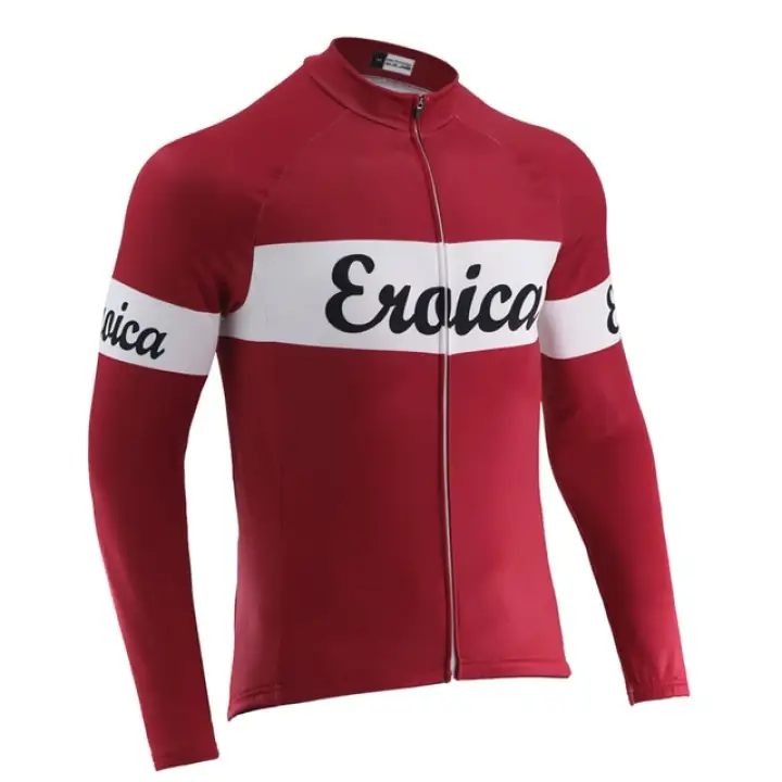 long sleeve cycling jersey retro