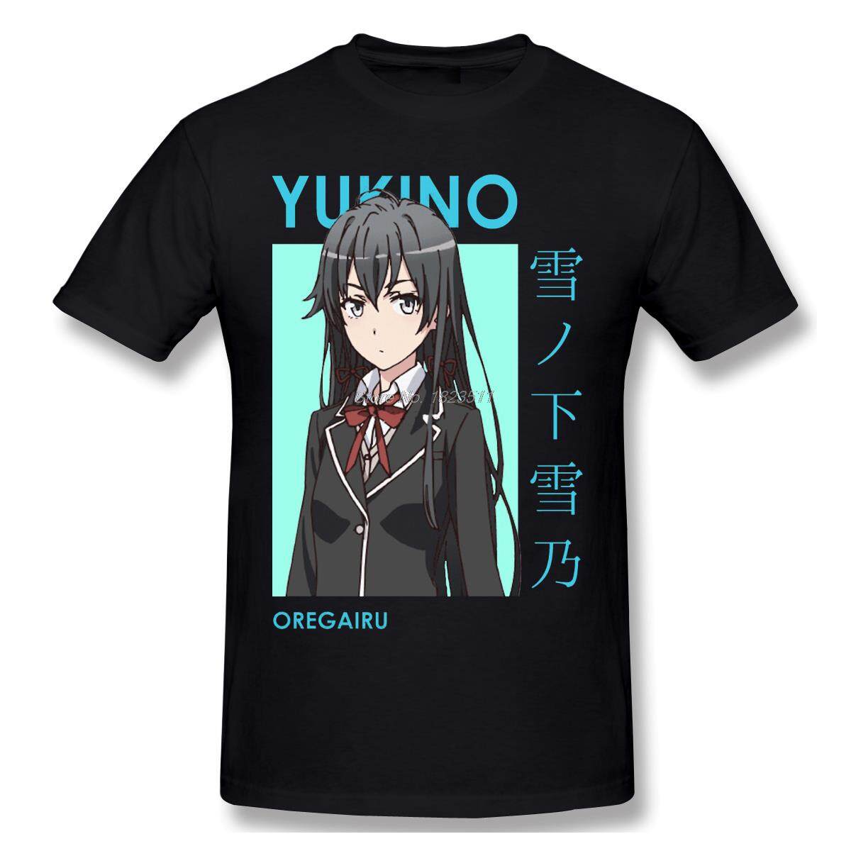 Anime Yukino Yukinoa Oregairu Snafu Card Anime T-Shirt Funny Tees O Neck  Cotton Tees Tops Harajuku Streetwear XS-4XL 5XL 6XL 