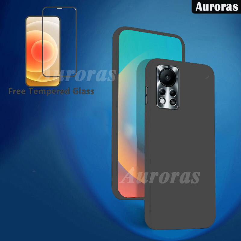 Auroras Ốp Lưng Điện Thoại Infinix Hot 11S NFC Ốp Lưng Mềm Mờ Siêu Mỏng + Infinix Hot 11S NFC Kính Cường Lực Bảo Vệ Màn Hình