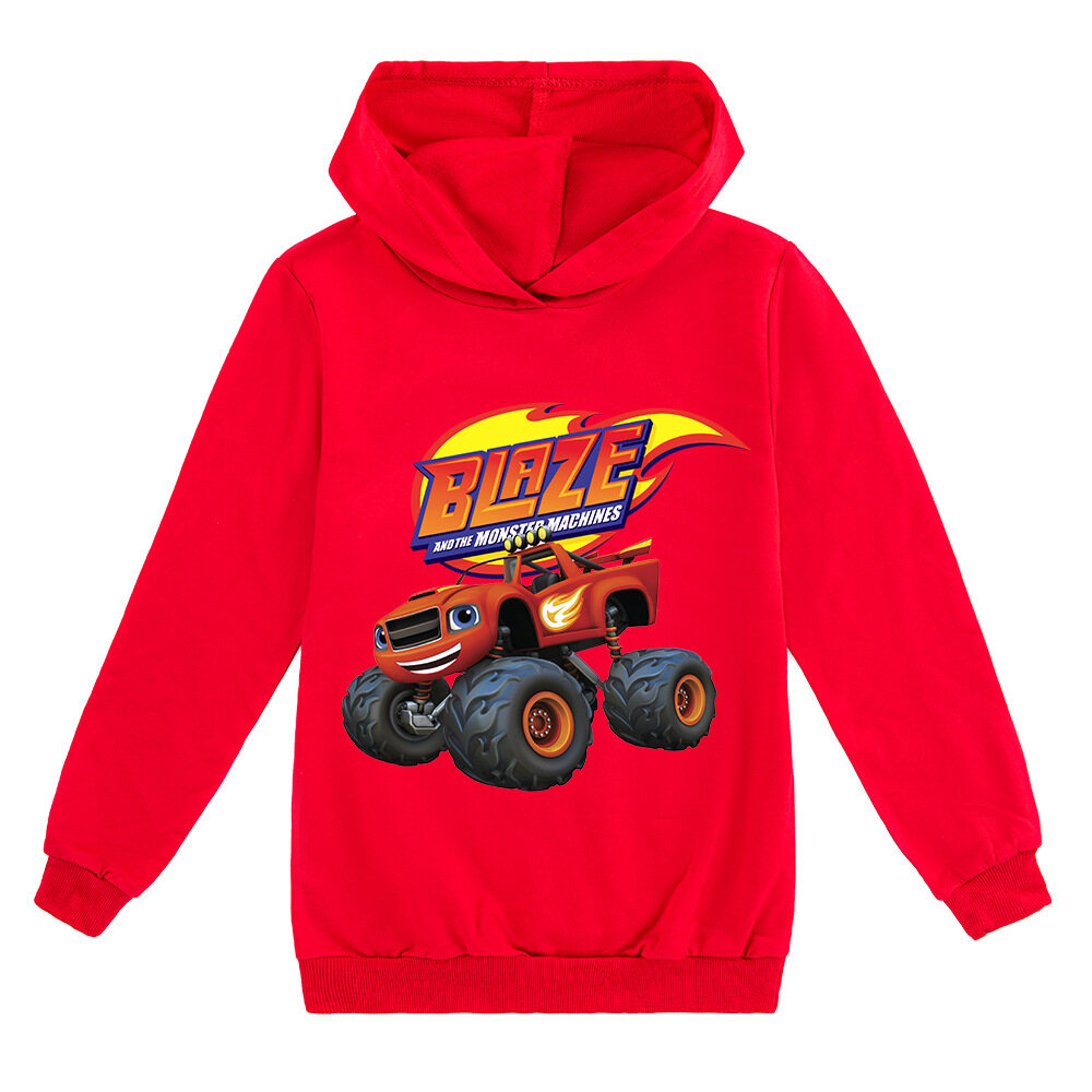 Blaze and The Monster Machines Hoodie Sweater with Pocket for Kids Boys Girls Cartoon Print Spring and Autumn Hoodie Cotton Casual Fashion W1897