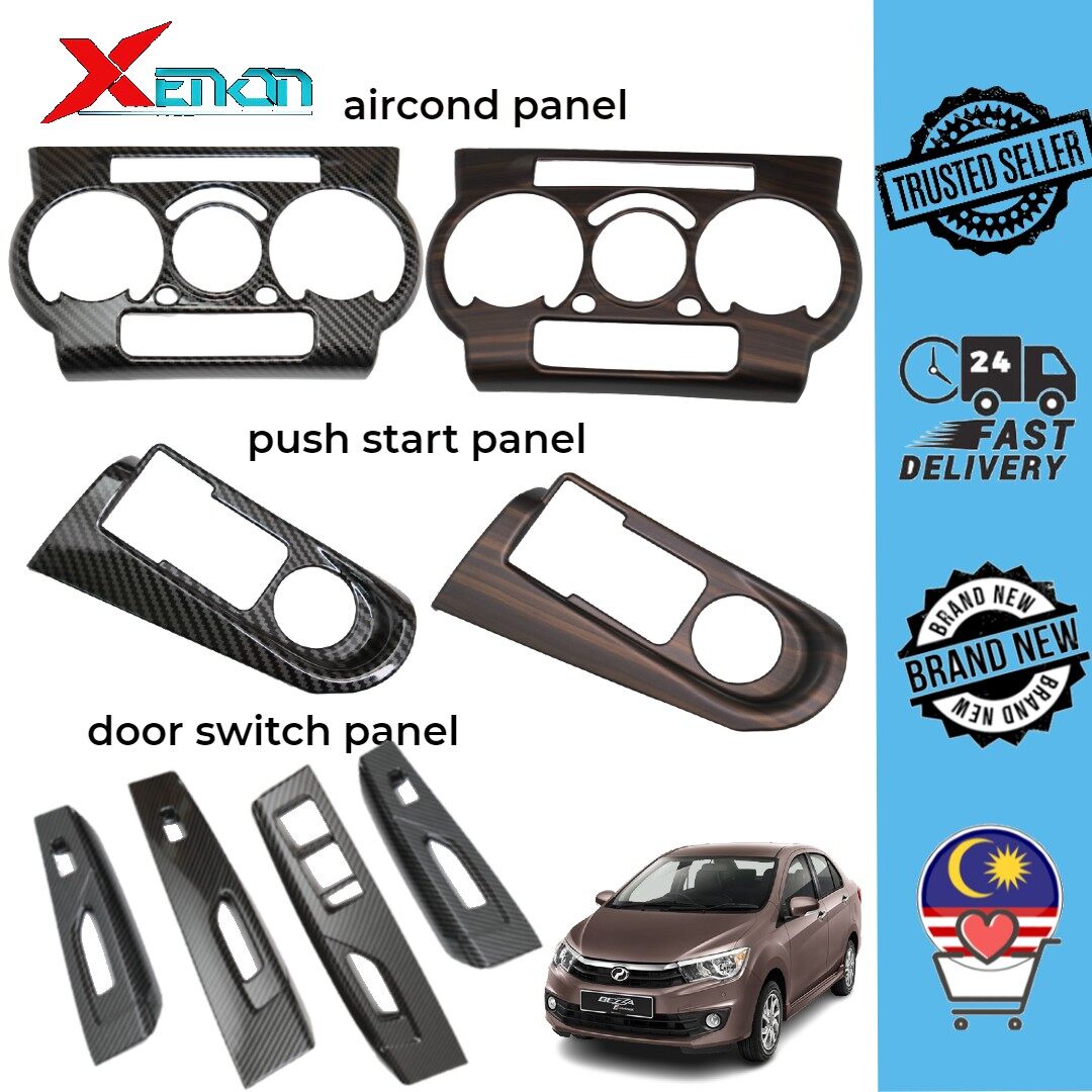 Perodua BEZZA Interior Aircond Dashboard Trim Cover casing carbon fiber ...