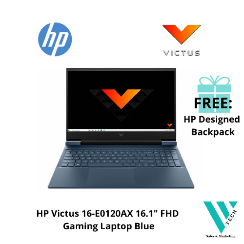 HP Victus 16-E0120AX 16.1 FHD Gaming Laptop Blue (Ryzen 7 5800H, 8GB, 512GB SSD, RTX3050Ti 4GB, W10) Malaysia