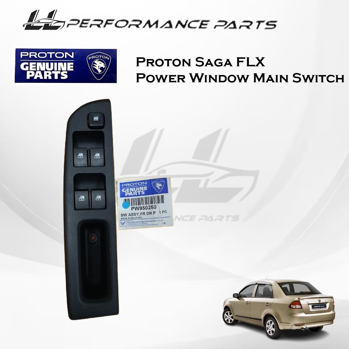 *Warranty* Proton Saga FLX Power Window Main Switch Suis tingkap Master