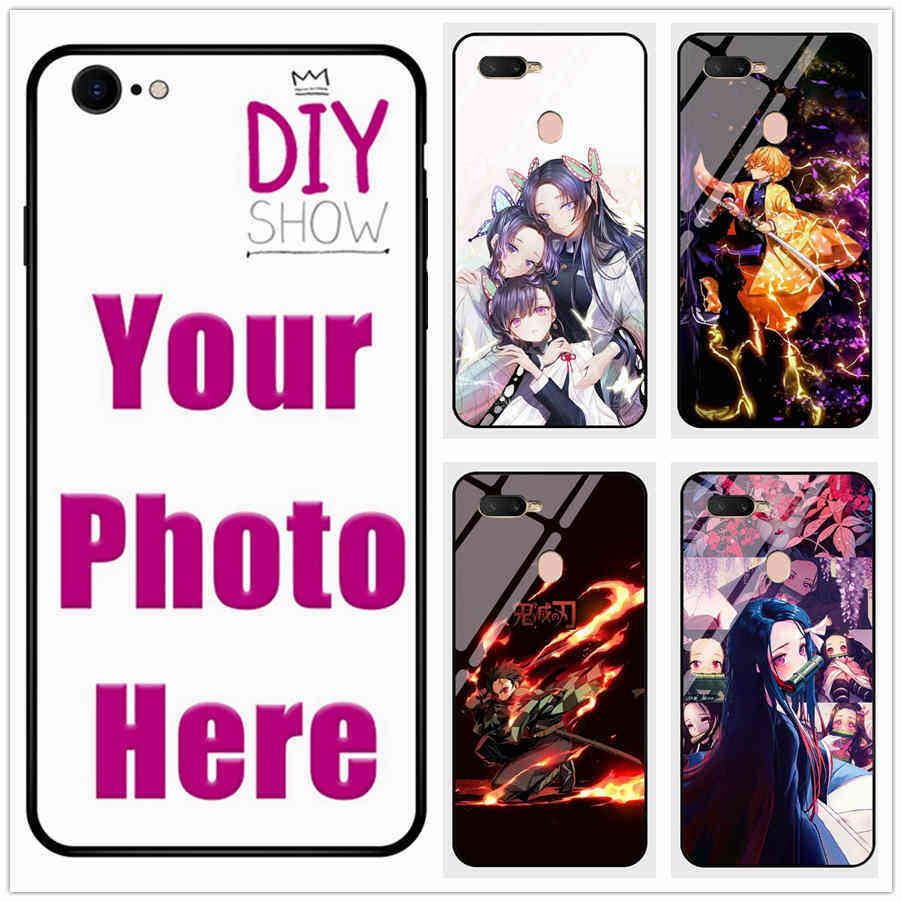 For Oppo A5s A7 Ax7 F9 F9 Pro A7x Anime Demon Slayer Kimetsu No Yaiba Tempered Glass Shockproof Full Protection Hard Phone Case Cover Casing Accept Customized Lazada Ph