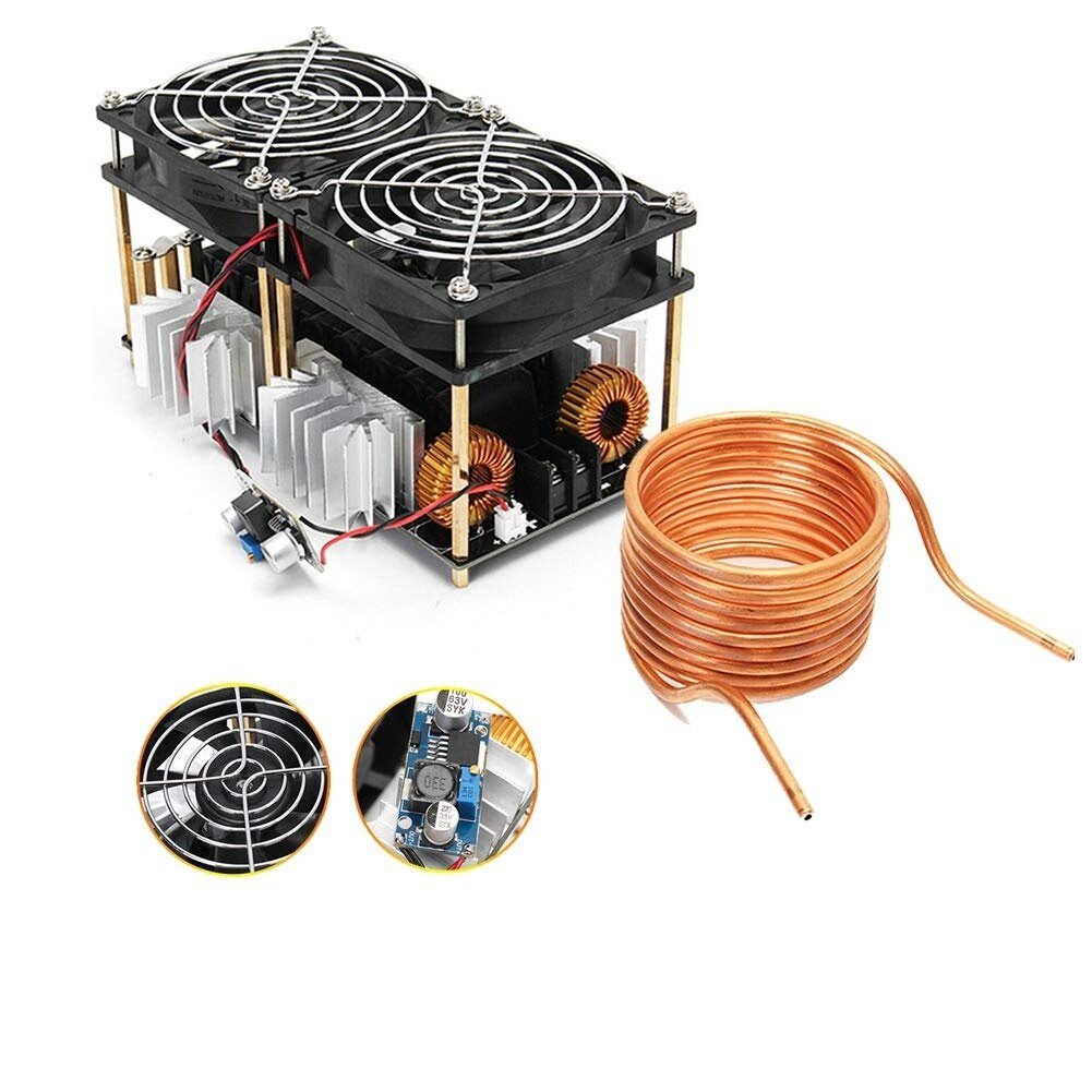 Mô-đun Sưởi Ấm Cảm Ứng 1800W Bảng Sưởi Ấm Cảm Ứng Điện Áp Thấp ZVS 12V-48V Bộ Điều Khiển Flyback Bộ Làm Nóng Mô-đun Máy Tự Làm
