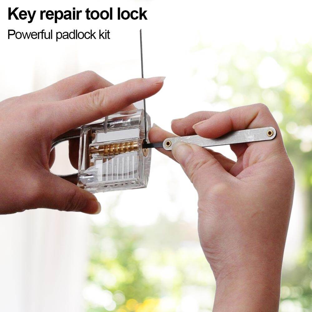 1 Bộ thợ Khóa Công Cụ minh bạch thực hành bộ nậy khóa đa chức năng thực hành mở khóa công cụ thép cho ổ khóa phần cứng cho dụng cụ cầm tay