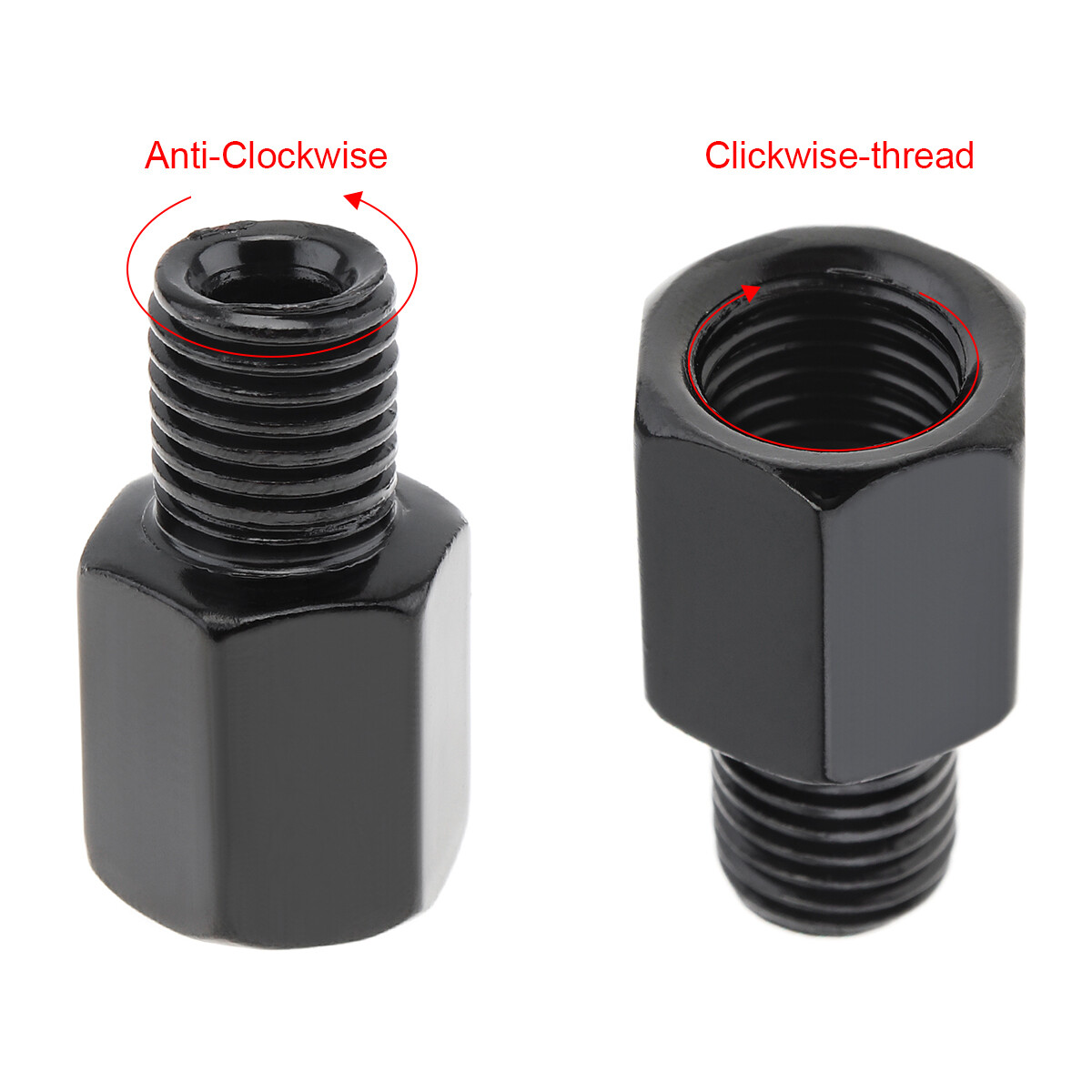 10mm to 10mm Motorcycle Rearview Mirror Screw Thread Adapter Conversion Bolt Clockwise and Counterclockwise 10mm to 10mm