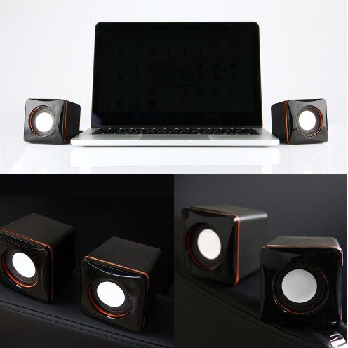 JTKE Mini USB Wired Speaker Music Player Amplifier Loudspeaker Stereo Computer Speakers for Computer Desktop PC Notebook