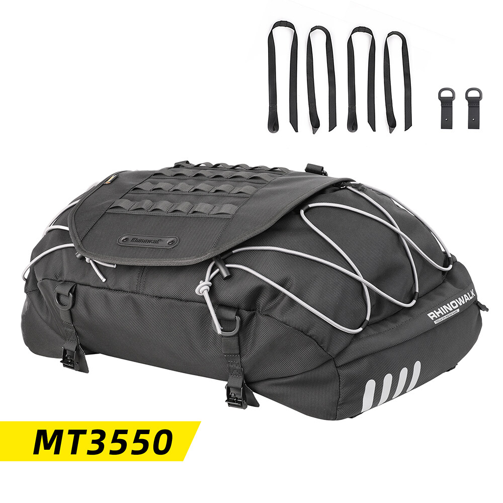 Rhinowalk 35L-50L Motorcycle Tail Bag Expandable Waterproof Backpack ...