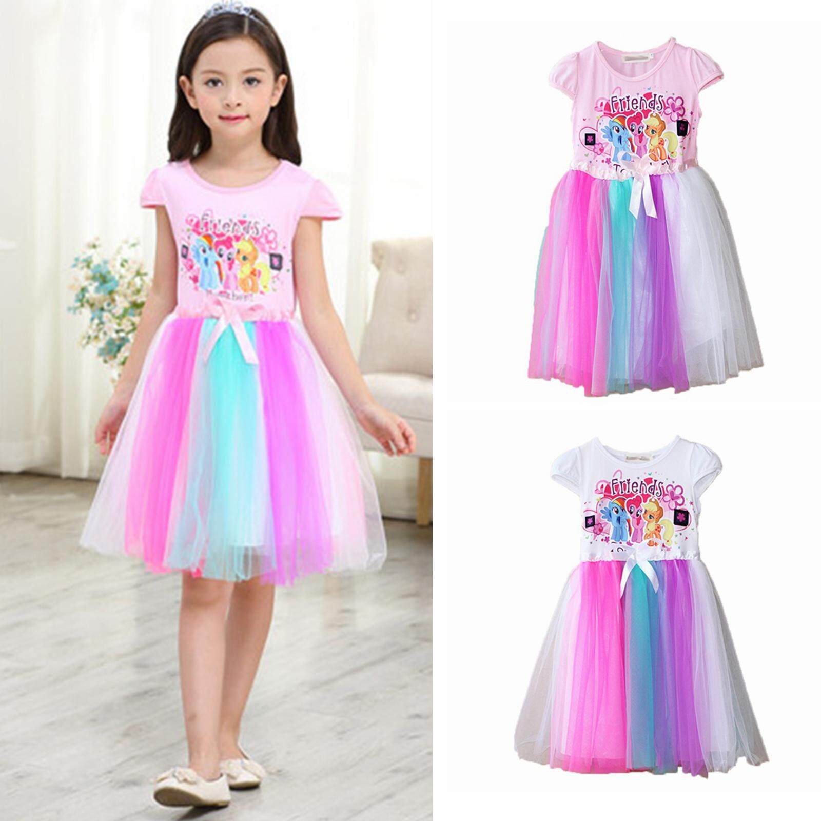 Kids Girls Toddler Baby Long Sleeve Purple Tiered Party Casual Dress Fancy up