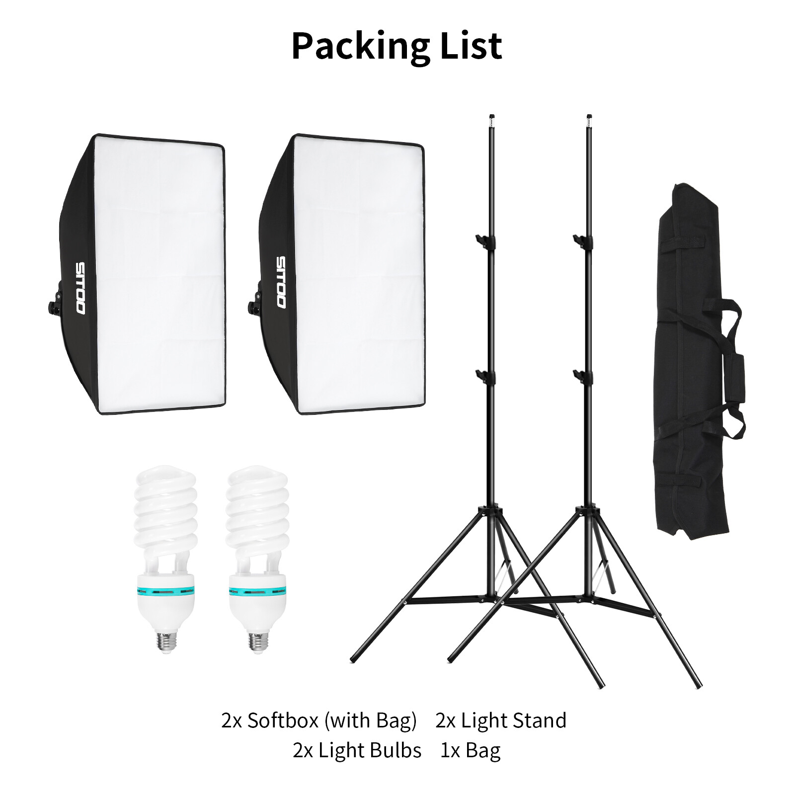 Selens 2X 135W LED hộp mềm Softbox chụp ảnh chiếu sáng liên tục Kit đứng Studio