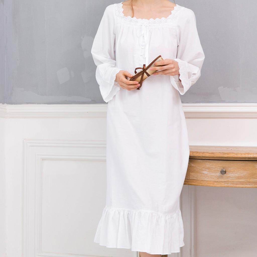 Sportkinger Harga Terendah untuk Wanita Vintage Piyama High-End Putri Piyama Lengan Panjang Piyama