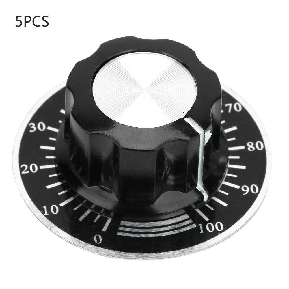 MF-A03 Potentiometer Knurled Knobs Volume Control Cap + Digital Dial Potentiometer Scale Plate Scale Plate