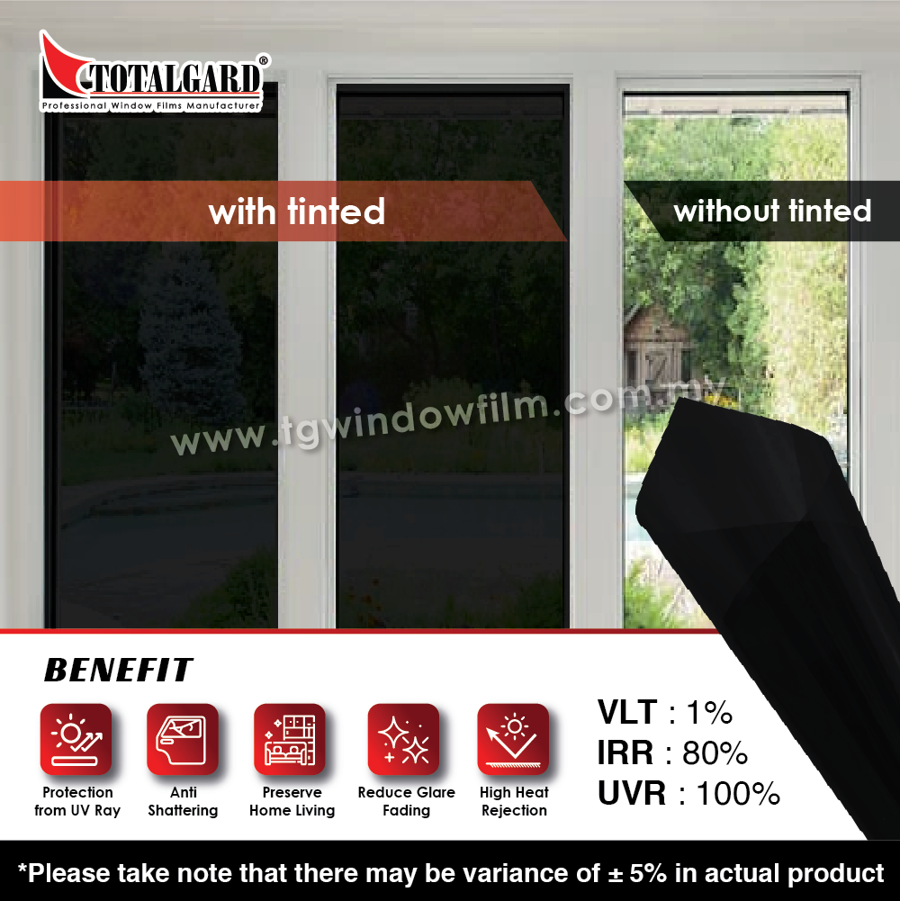 Totalgard Window Film Tinted Infusion Nano Ceramic IR80 Window Tinting