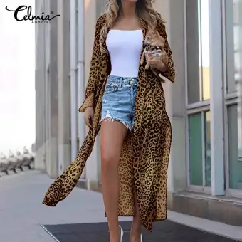 leopard maxi cardigan