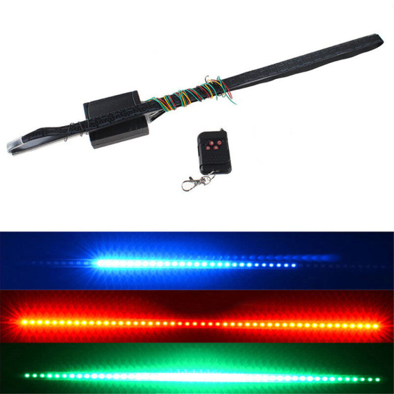 Đèn LED Cảnh Báo 22INCH/56CM RGB 100%, Dải Máy Quét Nhấp Nháy Điều Khiển Từ Xa Không Dây Siêu Sáng 12V 48 Độ Chính Hãng 147