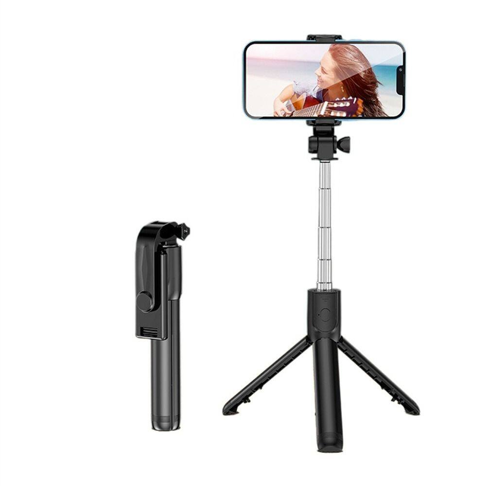 DFVDS Poratable Handheld Mini Tripod Shutter with Fill-in Light Phone Holder Remote Control Selfie Device Wireless Selfie Stick Live Tripod Phone Self-timer