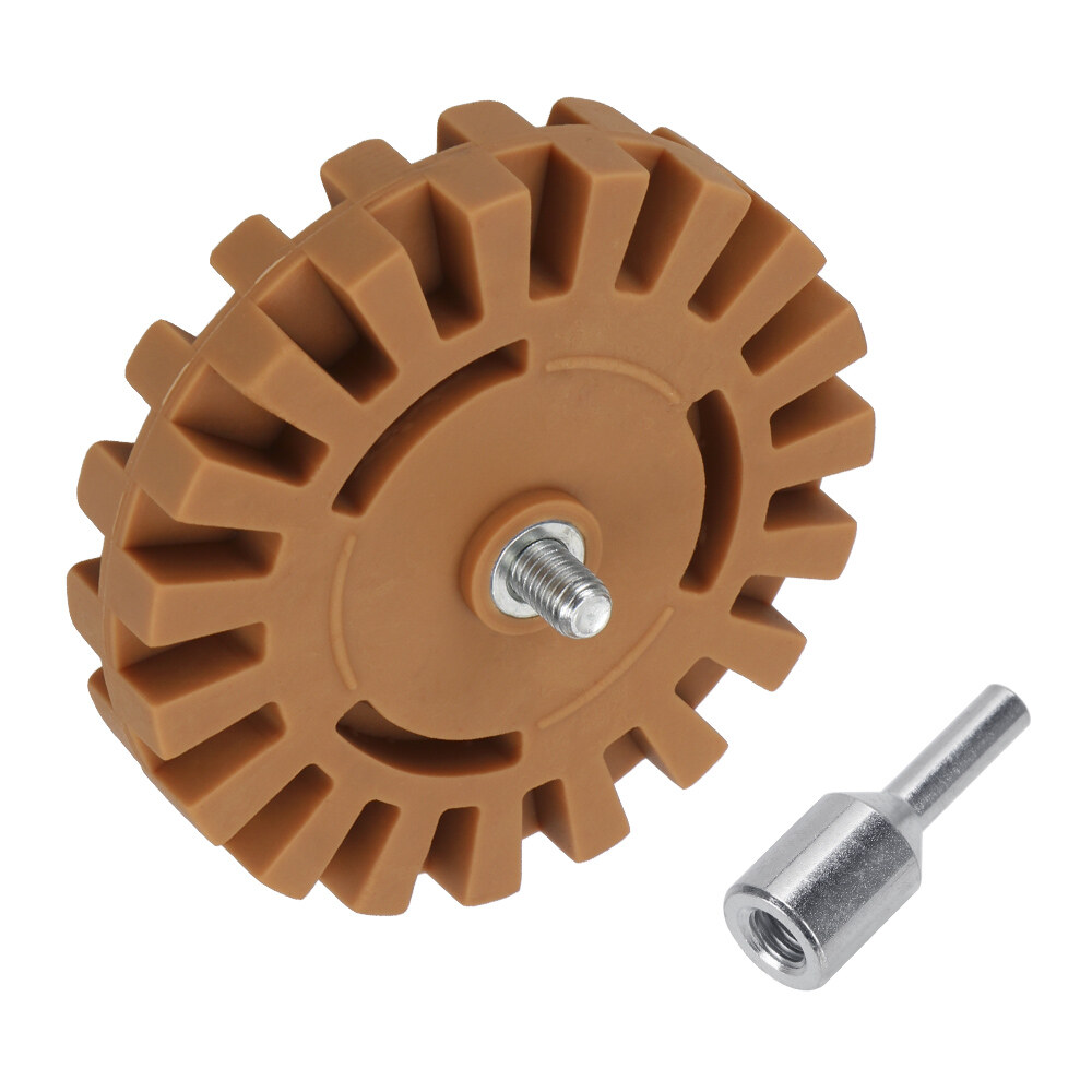 1/4" Shank Rubber Eraser Wheel Polishing Wheel Decal Remover Quick