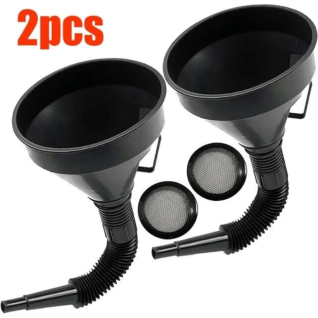 Car Engine Refueling Funnels with Filter Extension Pipe for Auto Motorcycle Truck