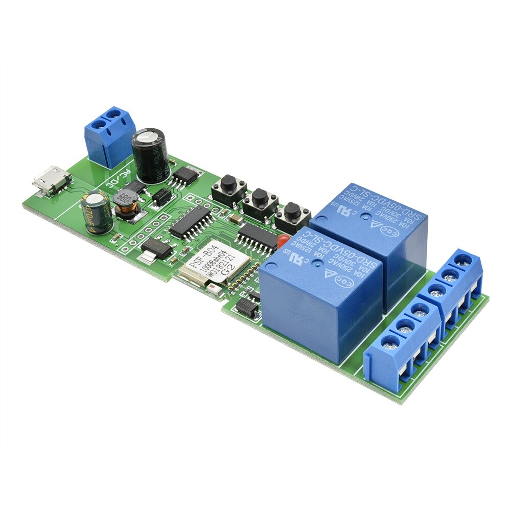 FocusAi Cửa Điều Khiển Từ Xa EWeLink 2 Kênh Module Chuyển Tiếp WiFi Smart Home APP Công Tắc Điều Khiển Từ Xa DC 7-32V