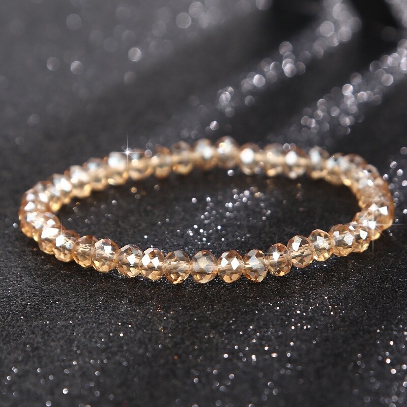 TT crystal bracelet for women sweet temperament korean style gift to best friend colorful crystal stone bracelet