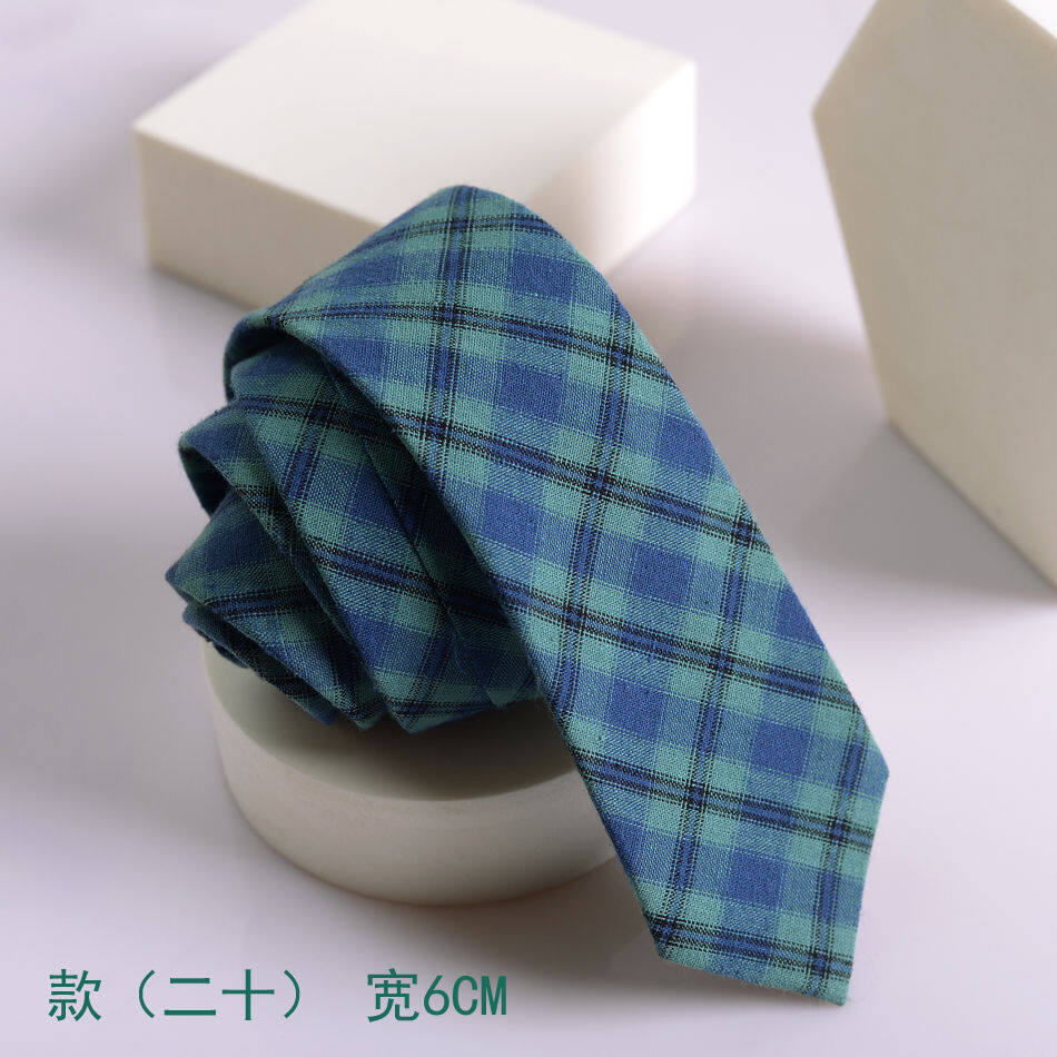 Green Tie Men's Fashion Hand Tie Work Tie Student All-Match Army Green Tie