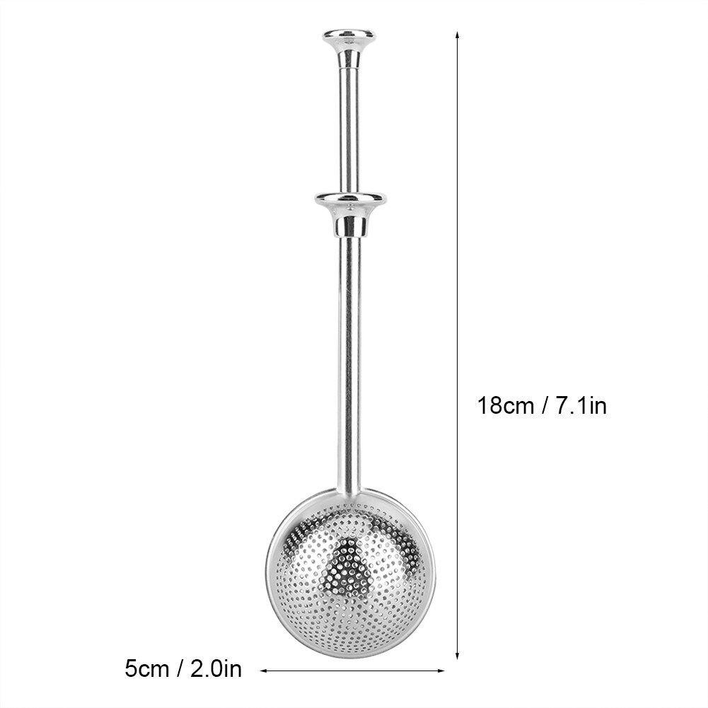Stainless Steel Round Shape Retractable Tea Ball Infuser Filter Strainer Tea
