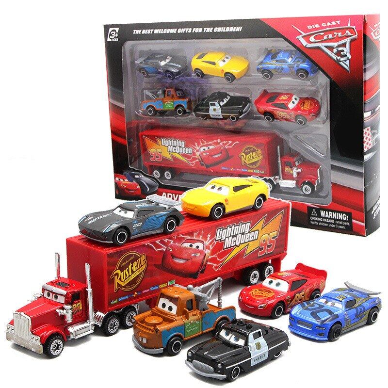 รถยนต์3 Pixar ชุดของเล่น Lightning McQueen Jackson Storm รถบรรทุก1:55โลหะผสมรถพิกซาร์โลหะรถหล่อขึ้นรูปของเล่นของขวัญ