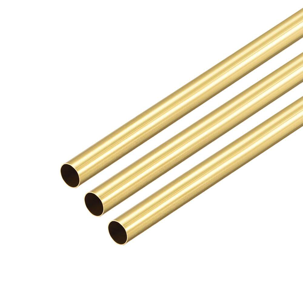 ส่วนลด Uxcell 3Pcs 1Mm 2Mm 3Mm 4Mm 5Mm 6Mm 7Mm 8Mm 9Mm 10Mm OD กลมทองเหลืองหลอด0.2Mm ID ไม่มีรอยต่อตรงท่อ300มม.ความยาว