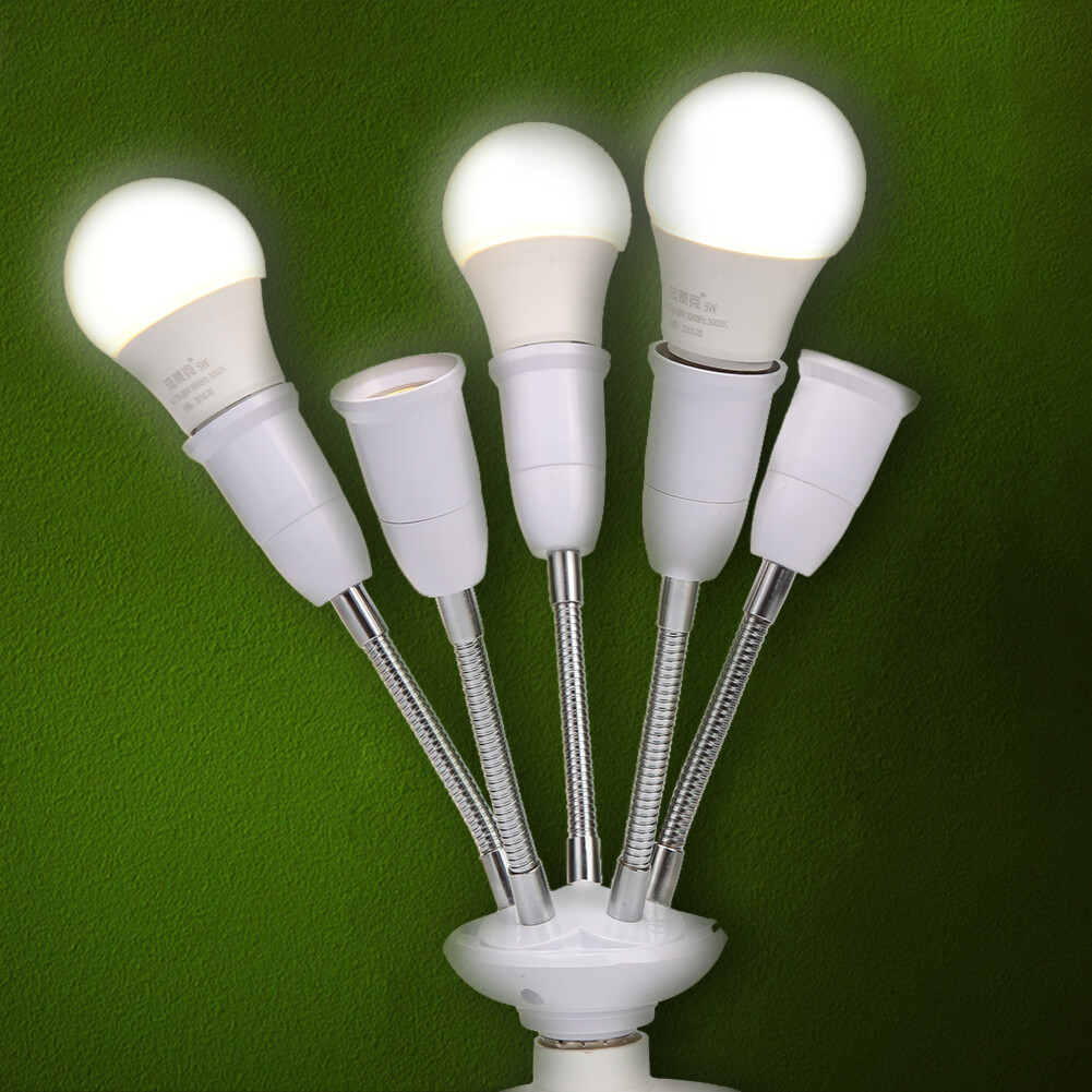 Adjustable E27 Lamp Holder for LED Light Adapter Converter Multi-conversion