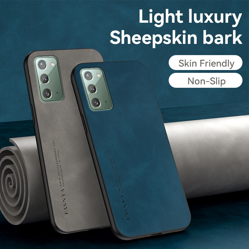 For Samsung Galaxy Note 20 Case Samsung Note20 TPU Soft Shockproof Matte Phone Casing Leather Texture Cover