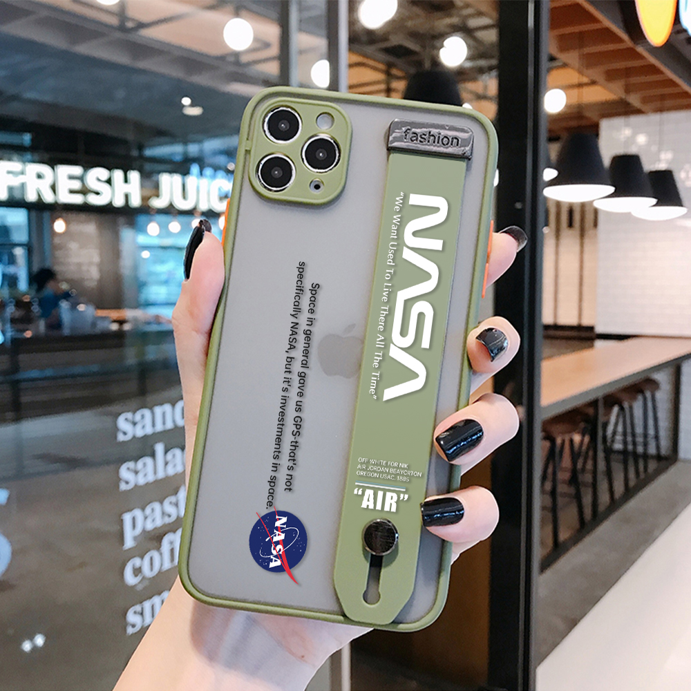 (With Wristband) Hontinga Casing Case For Xiaomi Redmi 7A Case Shockproof NASA Transparent Phone Case Soft Edge Full Lens Protection Camera Protector Back Cover Casing Hard Case For Boys For Grils