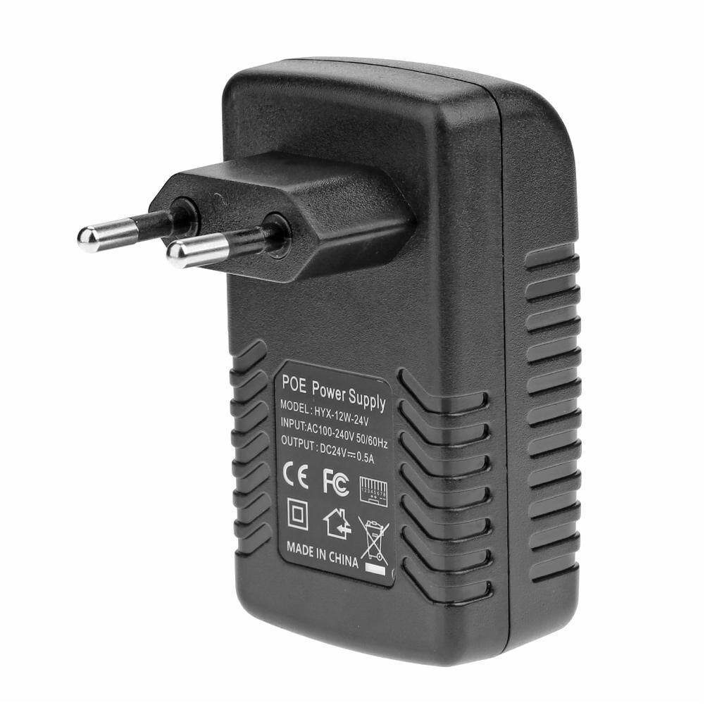 24V 0.5A 12W Wall Plug POE Injector Ethernet Adapter IP Phone Camera Switch