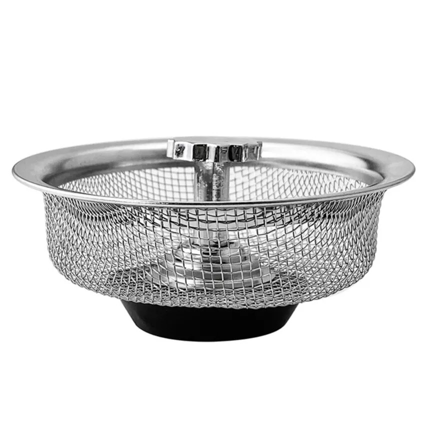Lưới lọc bồn rửa nhà bếp bằng thép không gỉ dụng cụ thoát nước lưới chặn tóc thực phẩm