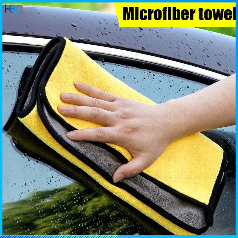 【Ready Stock】Car Wash Microfiber Towel Car Cleaning Drying Cloth SET